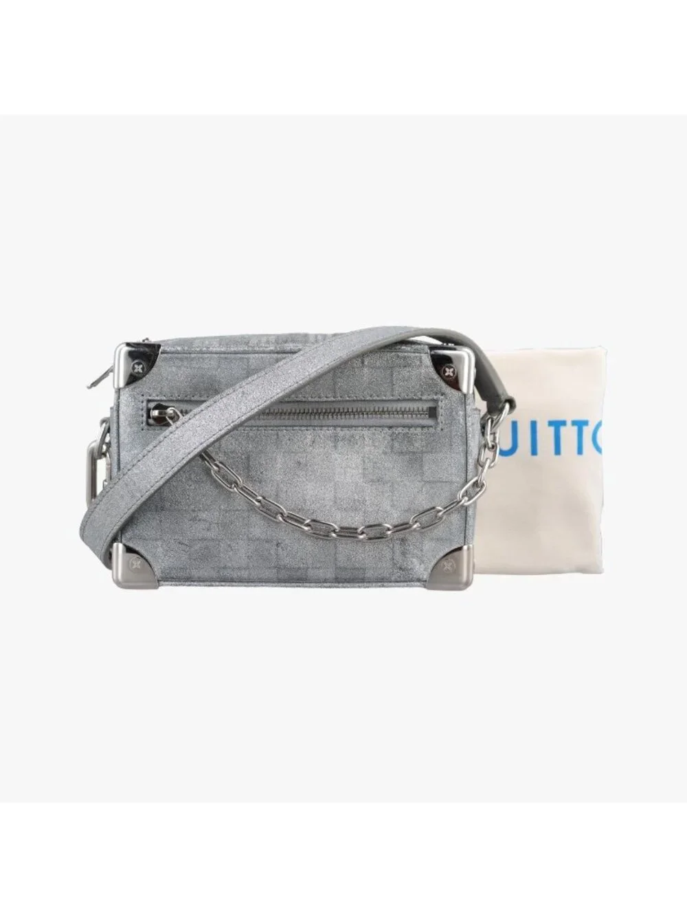 Louis Vuitton Mini Soft Trunk Silver Leather